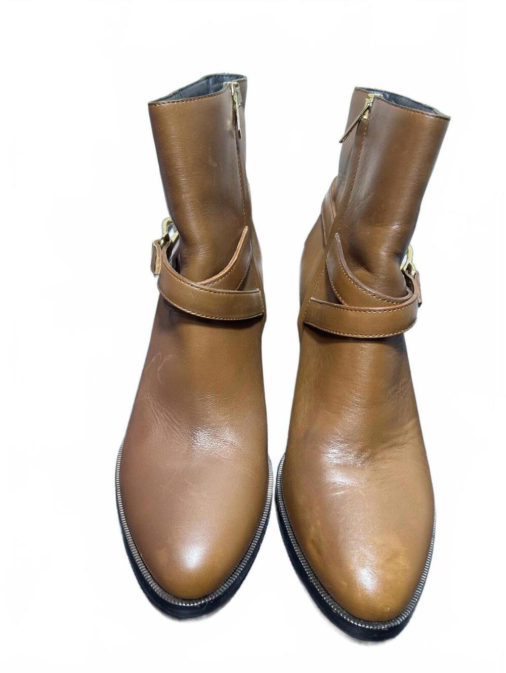 Burberry Brown Leather Bedford Boots - Made in Italy - Picture 5 of 9